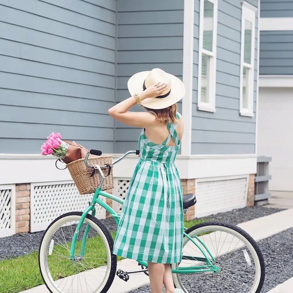 J crew Green and White Gingham dress - US4 - Picture 2 of 5